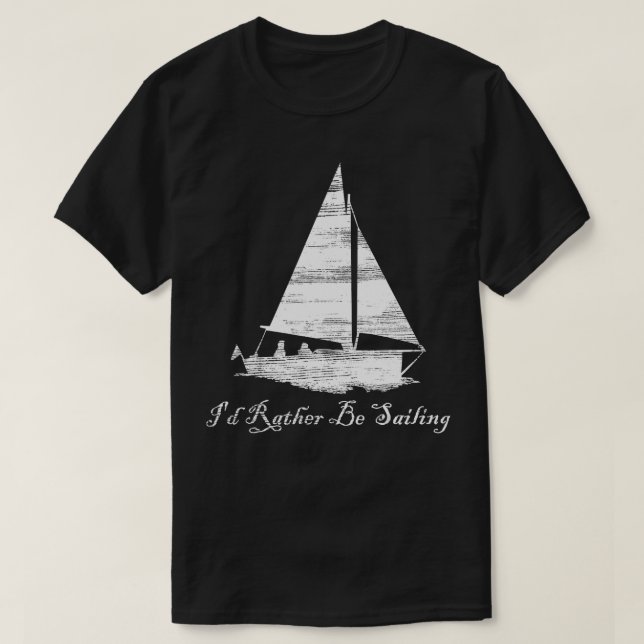 Trött ID i stället för segelbåtsbåtar T Shirt (Design framsida)