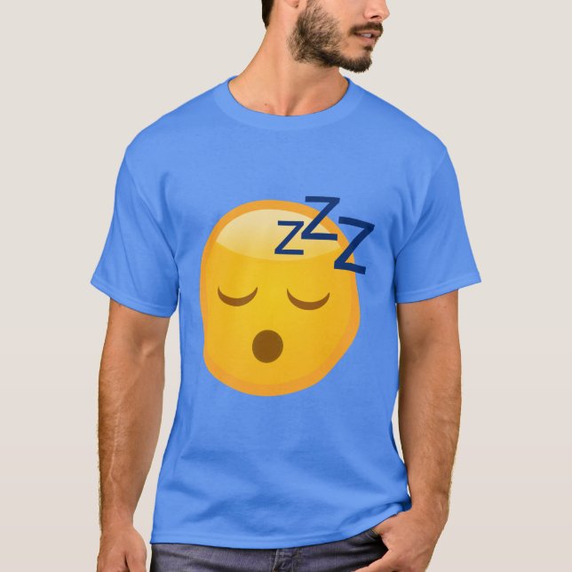 Trött läggdags Emoji T-shirt (Framsida)
