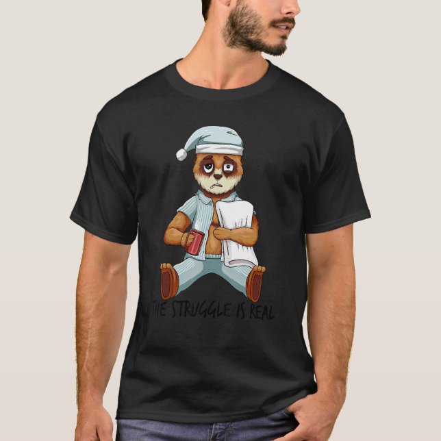 Trött lazy Meerkat är på väg att bli verklighet T Shirt (Framsida)