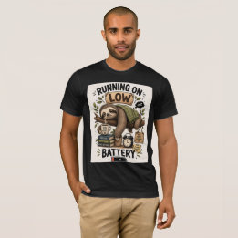 Trött Lenergi Hos Dovdjur Laddar Sakta Liv Mysigt T Shirt