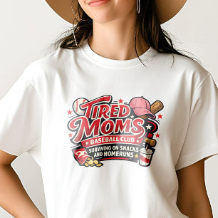 TRÖTT MAMMA Basebollbaslinje Social Klubb T Shirt