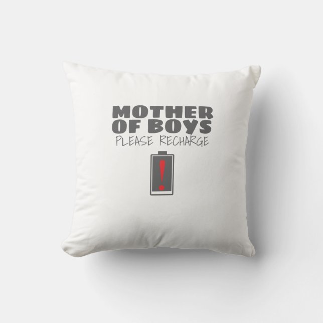 Trött Mamma Mor i Boys, var vänlig ta emot gift Kudde (Framsida)
