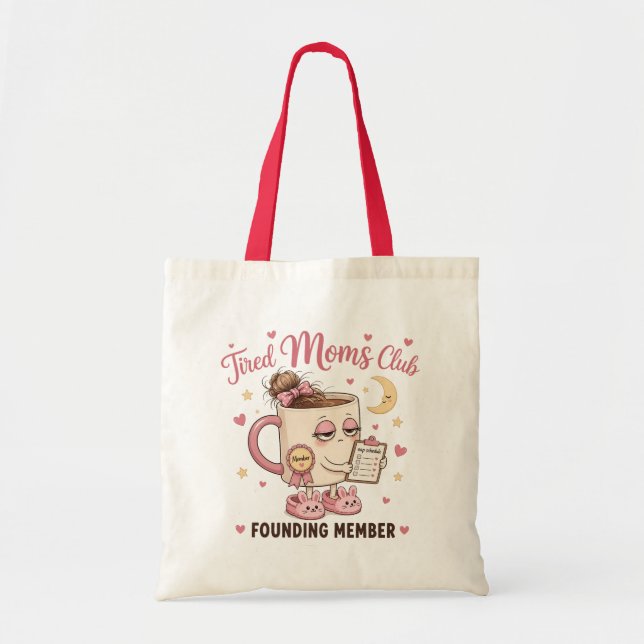 Trött mamma som laddar, vänligen sätt i kaffe Roli Tygkasse (Framsidan)
