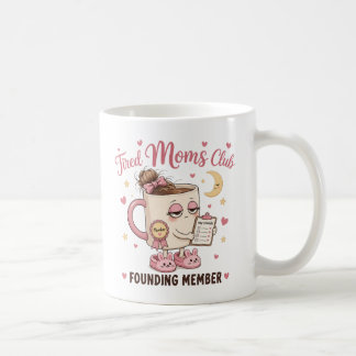 Trött mamma som laddar, vänligen sätt in kaffe Rol Kaffemugg