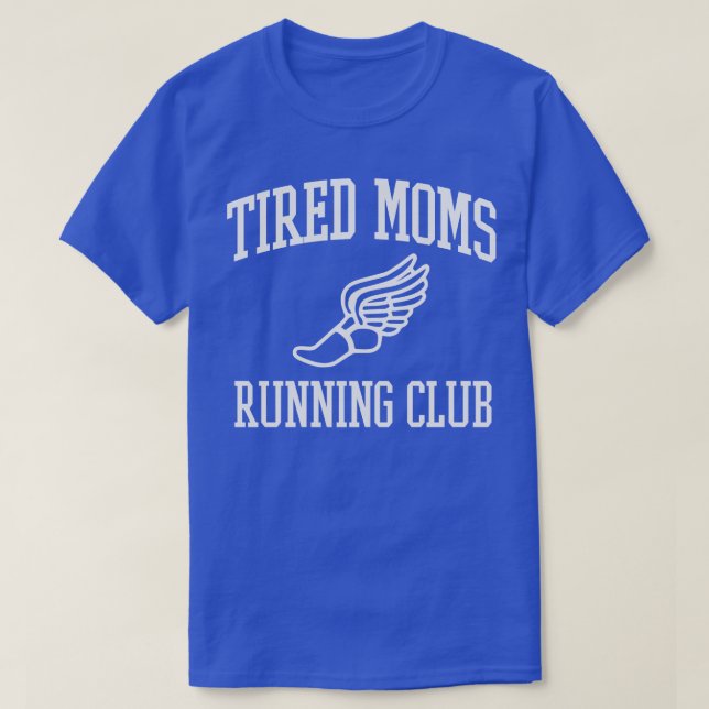 Trött Mammor som kör Klubb Mor Springer Marathon M T Shirt (Design framsida)