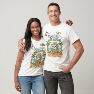 Trött men ändå omtänksam sengångare sommar t-shirt