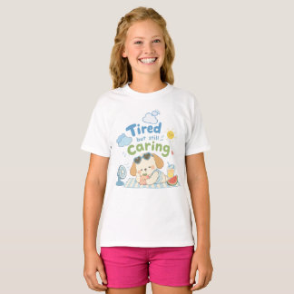 Trött men fortfarande omtänksam hundillustration T Shirt