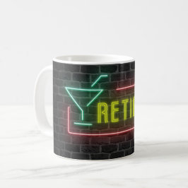 Trött Neon Marquee-skylt på brickmug Kaffemugg