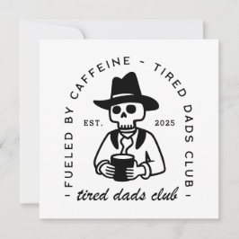 Trött ny pappa klubb anpassningsbar dag lustigt ka julkort