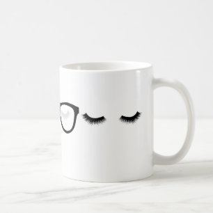 Trött ögon kaffemugg