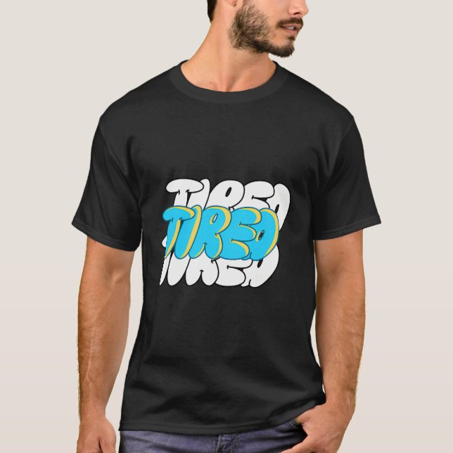 Trött omvänt stadsområde t shirt (Framsida)