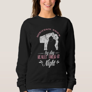 Trött på natten Häst Ridning Häst Ryttare T Shirt