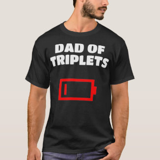 Trött Pappa vid provningarna Far med Triplet Spädb T Shirt