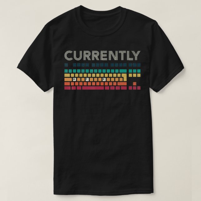 Trött PC Gamer är för närvarande AFK från Tangentb T Shirt (Design framsida)