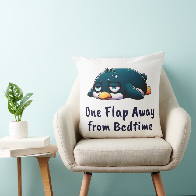 Trött penguin-ledsen trög och omotiverad kudde (Stol)