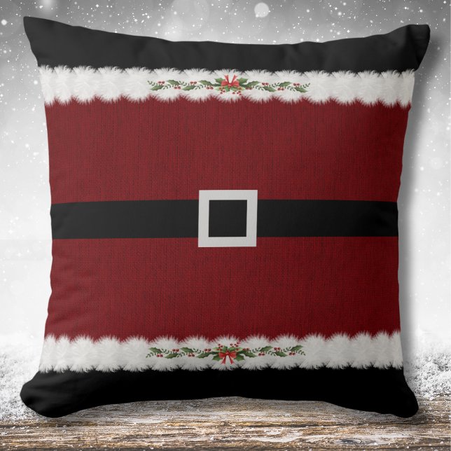 Trött röda jul tomte dräkt kastkudde kudde (Bring the festive spirit of Santa's workshop to any space that needs a touch of Christmas cheer)