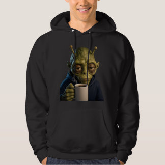 Trött rymdvaremorronkaffe Grafik hoodie