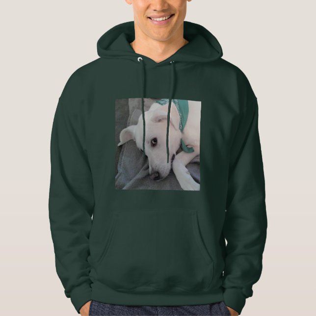 Trött St patricks day Hund Grönt T-Shirt Hoodie (Framsida)