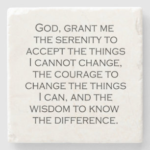 Trött teckensnitt för serenity Prayer Copperplate Stenunderlägg