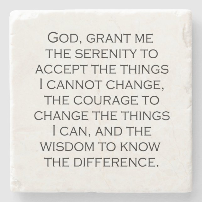 Trött teckensnitt för serenity Prayer Copperplate  Stenunderlägg (Framsidan)