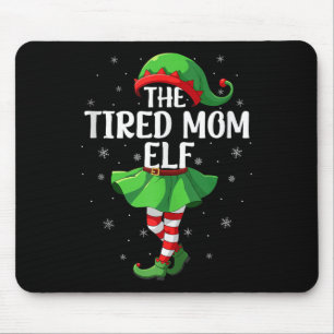Trött tomte-mamma jul tjejer kvinnor tomte-styrka musmatta