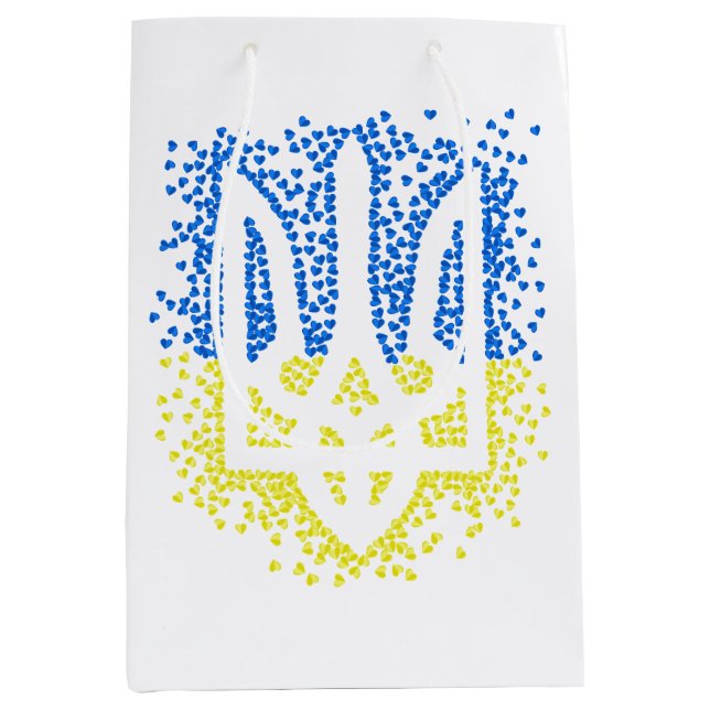 Trött tryzub-spridningshem i ukrainska emblem (Framsidan)