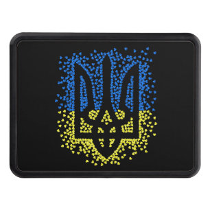 Trött tryzub-spridningshem i ukrainska emblem dragkroksskydd