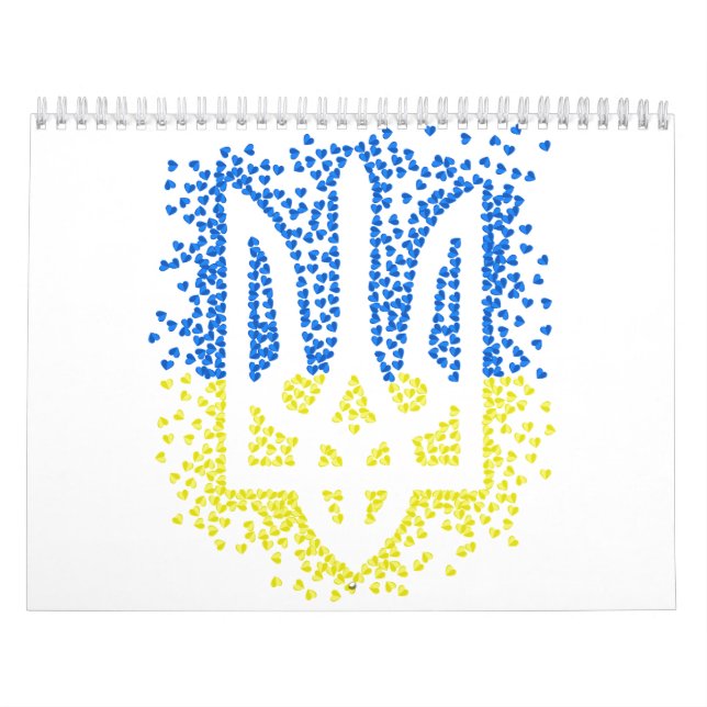 Trött tryzub-spridningshem i ukrainska emblem kalender (Omslag)