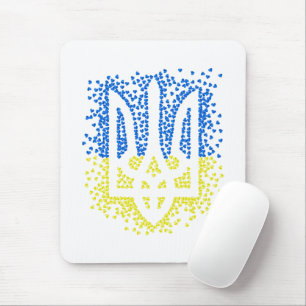 Trött tryzub-spridningshem i ukrainska emblem musmatta