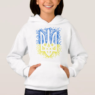 Trött tryzub-spridningshem i ukrainska emblem t shirt