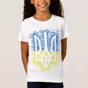 Trött tryzub-spridningshem i ukrainska emblem t shirt