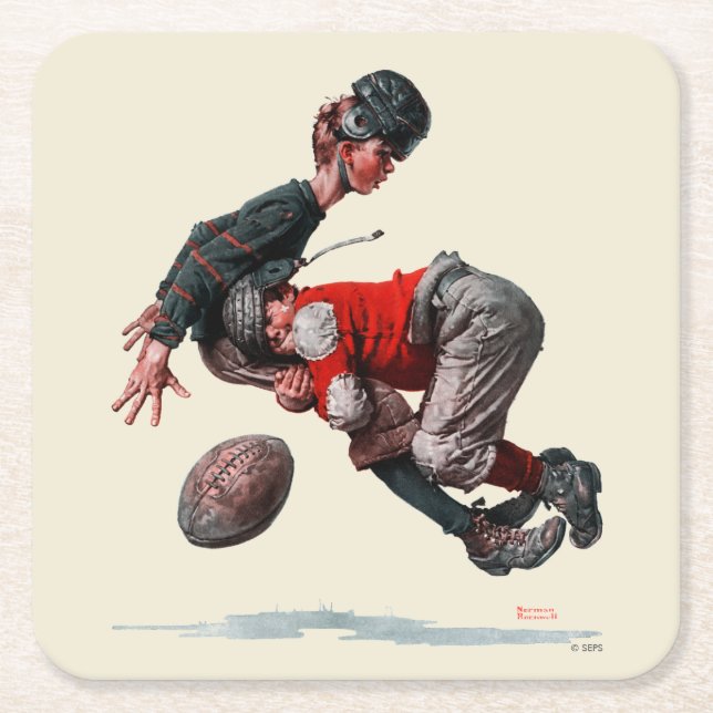 Trött Underlägg Papper Kvadrat (Framsidan)