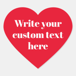 Trött vitt anpassningsbar modern texttypografi hjärtformat klistermärke