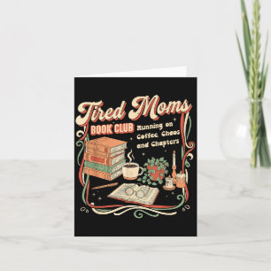 Trötta Mamma Bokklubb Retrodesign Rolig Läsning Kort
