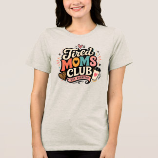 Trötta Mamma Klubben Roligt Mamma Liv Retro Kaffeä T Shirt