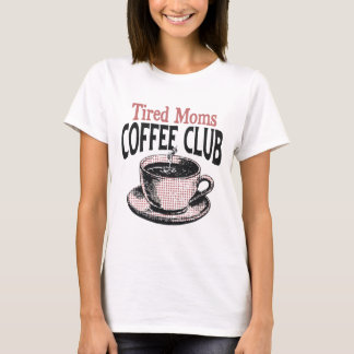 Trötta mammors kaffeklubb Retro Halftone Art T Shirt