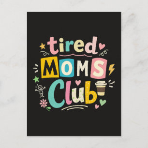 Trötta Mammors Klubb Kaffe Mamma Humor Vykort
