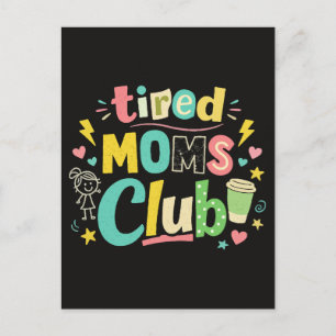 Trötta Mammors Klubb Kaffe Mamma Humor Vykort