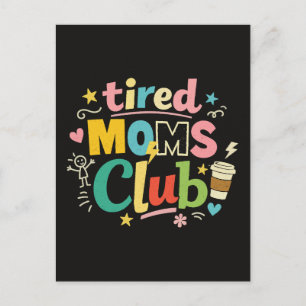 Trötta Mammors Klubb Kaffe Mamma Humor Vykort