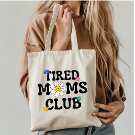 Trötta mammors klubb Retro Daisy Rolig mamma Tygkasse