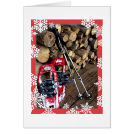 Trötta Snö Shoes! Anteckningskort Hälsningskort