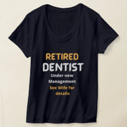 Trötta tandläkare Ludny pension presentvit text T Shirt
