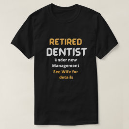 Trötta tandläkare Ludny pension presentvit text T Shirt