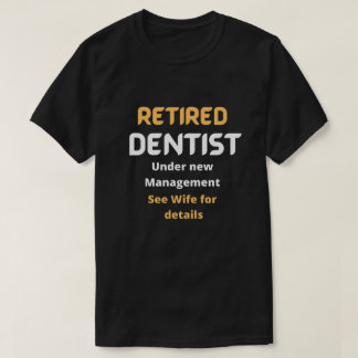 Trötta tandläkare Ludny pension presentvit text T Shirt