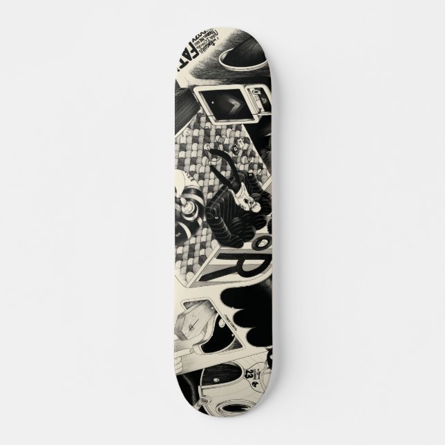 trötta ut skateboard bräda 19,5 cm (Framsida)