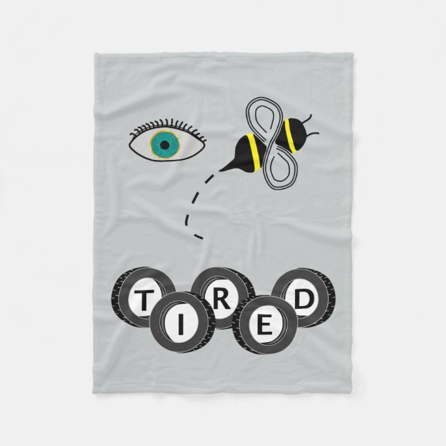 Tröttat ögabi fleecefilt (Framsidan)