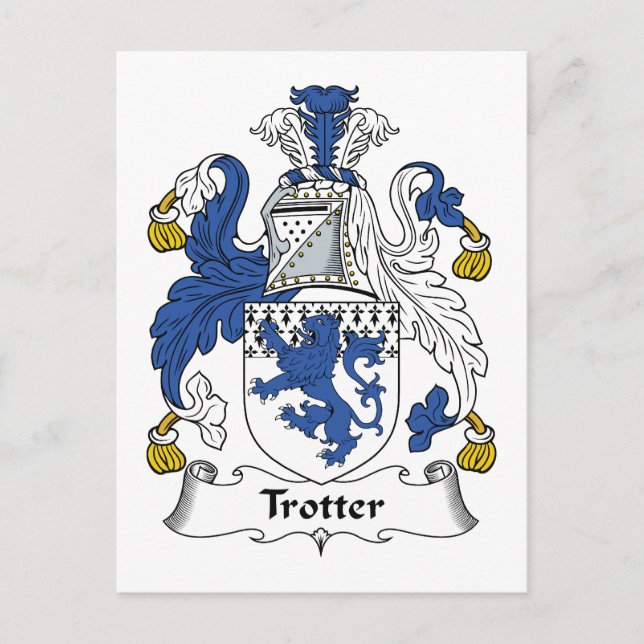 Trotter Family Crest Vykort (Framsida)