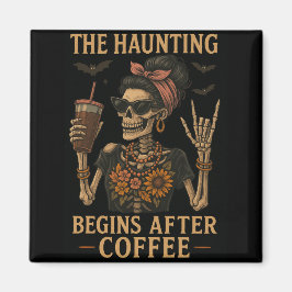 Trötterna börjar efter kaffet - Fridge Magnet