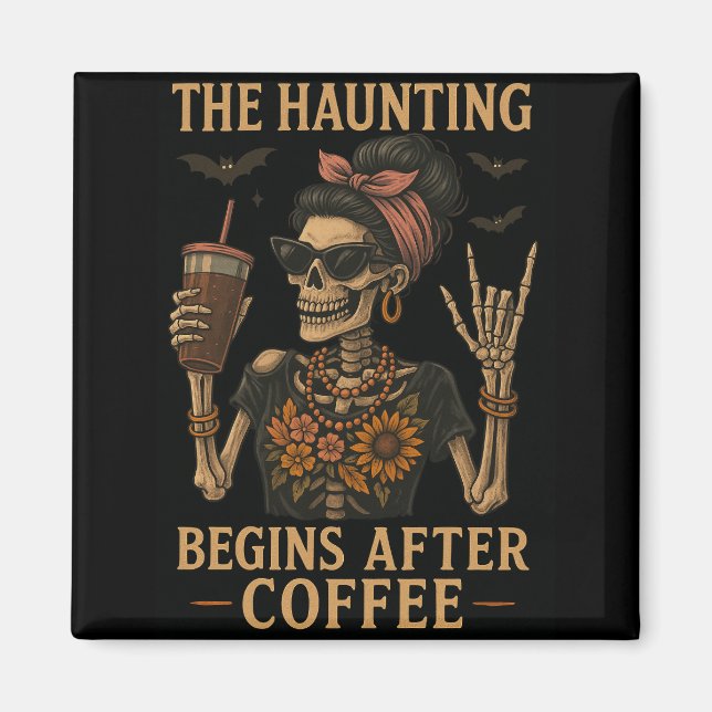 Trötterna börjar efter kaffet - Fridge Magnet (Framsidan)