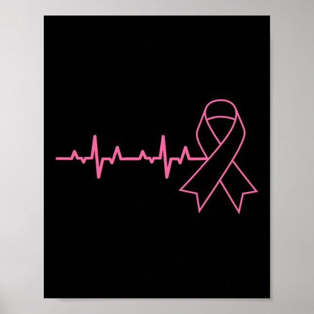 Trötthastighet Cute Breast Cancer Awareness Gift Poster (Framsidan)
